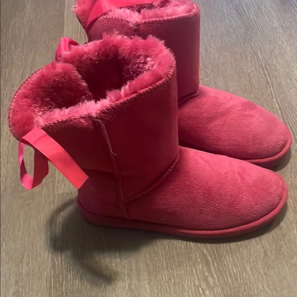 Cozy Pink Kids Boots - Picture 2 of 5
